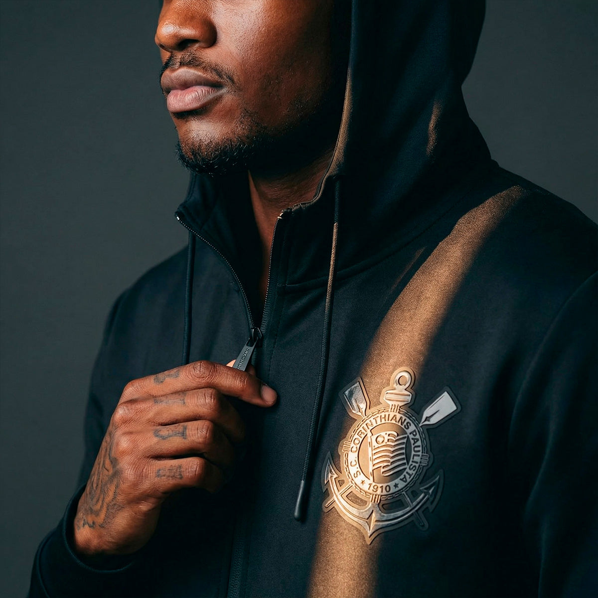 Corinthians Retro Black 3D Men's Jacket