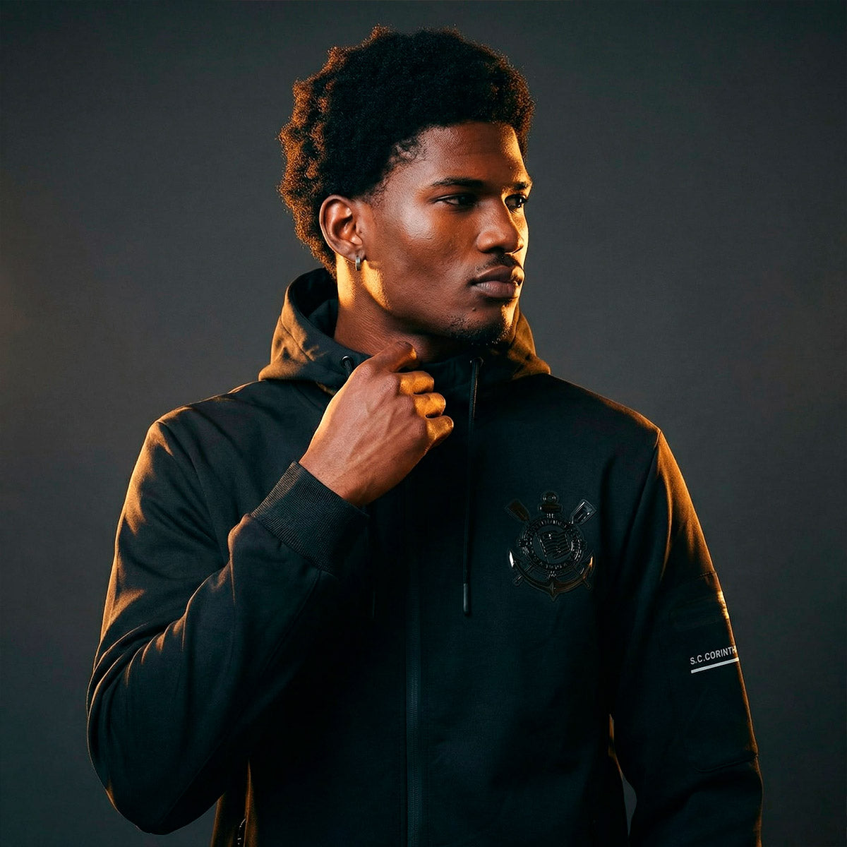Corinthians Retro Black 3D Men's Jacket
