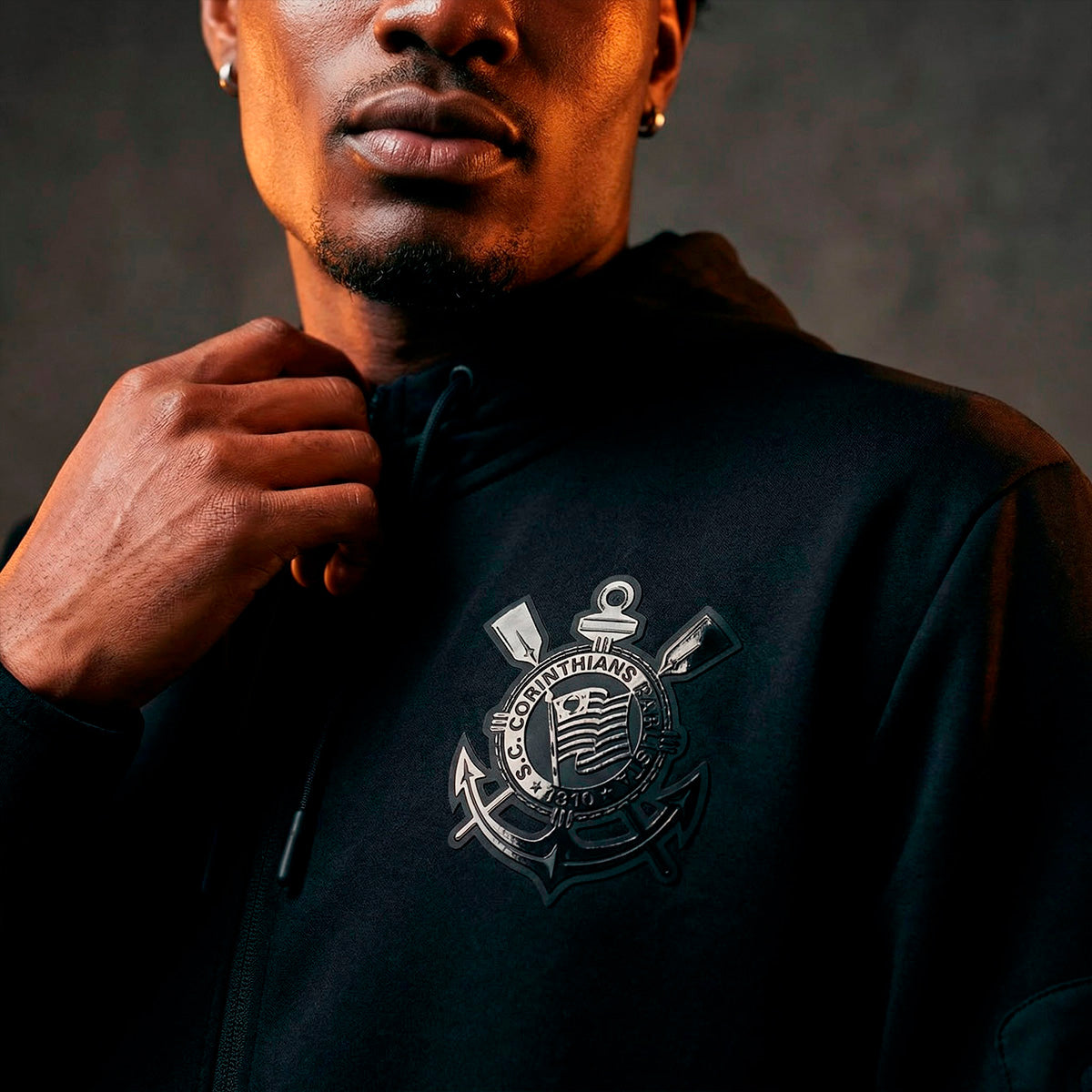 Corinthians Retro Black 3D Men's Jacket