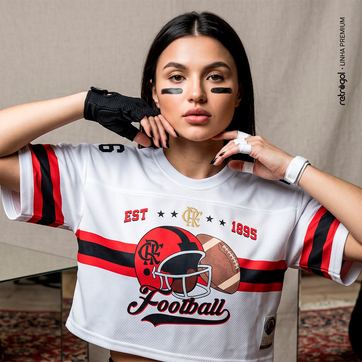 Flamengo NFL 1895 White Woman's Cropped