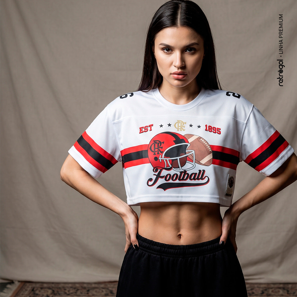 Flamengo NFL 1895 White Woman's Cropped