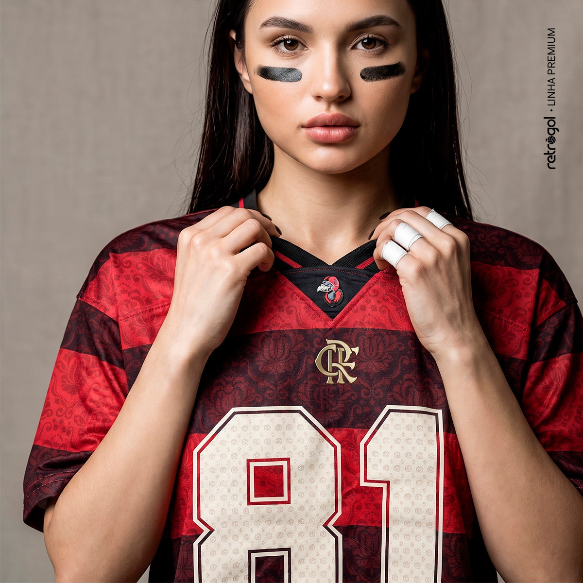 Flamengo NFL 81 Rubro-Negro Red Woman's Cropped