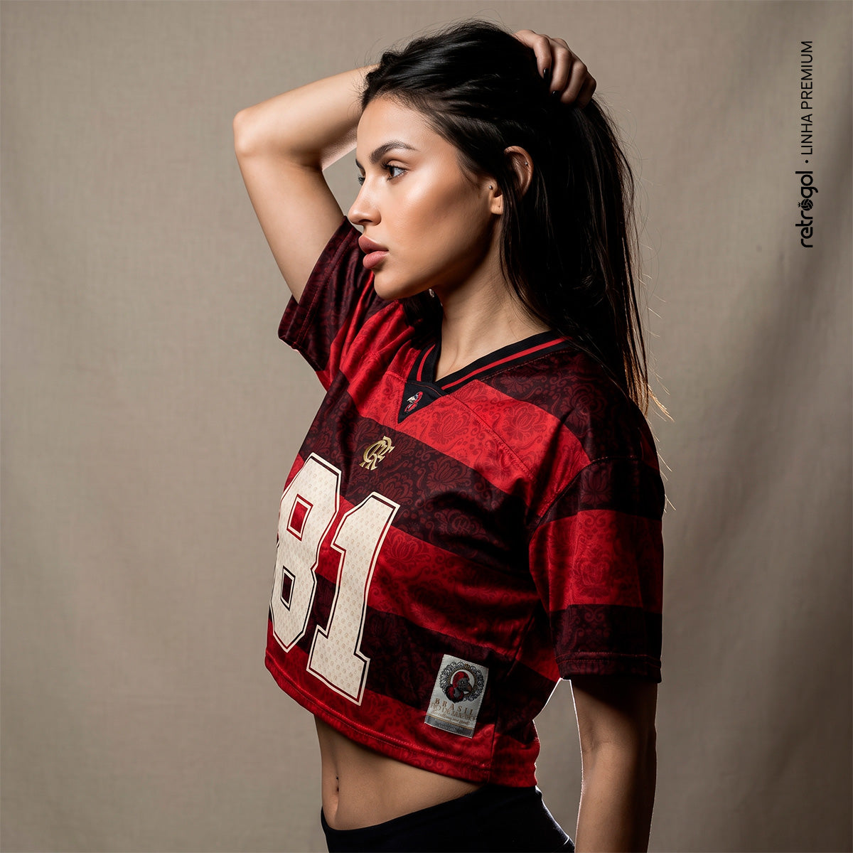 Flamengo NFL 81 Rubro-Negro Red Woman's Cropped