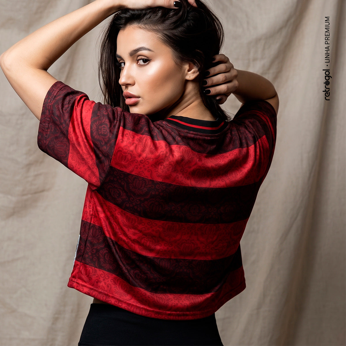 Flamengo NFL 81 Rubro-Negro Red Woman's Cropped