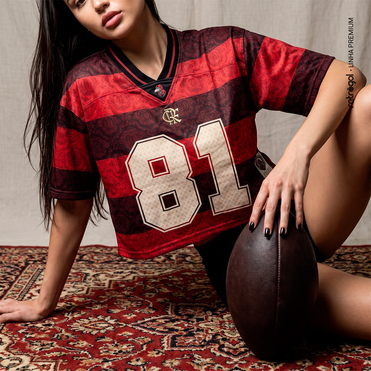 Flamengo NFL 81 Rubro-Negro Red Woman's Cropped