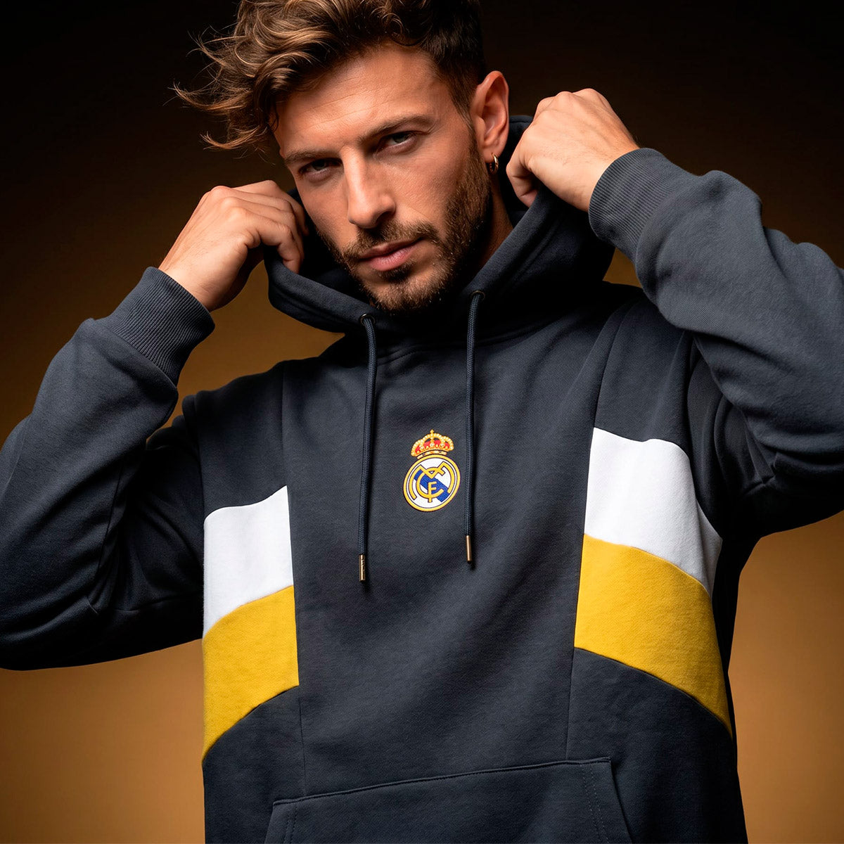 Real Madrid Retro Dark Blue Men's Sweatshirt