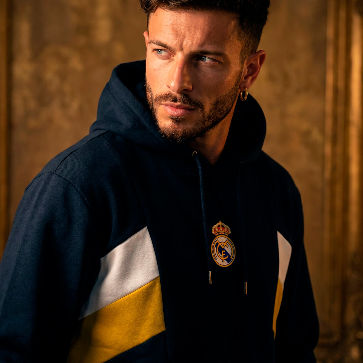 Real Madrid Retro Dark Blue Men's Sweatshirt