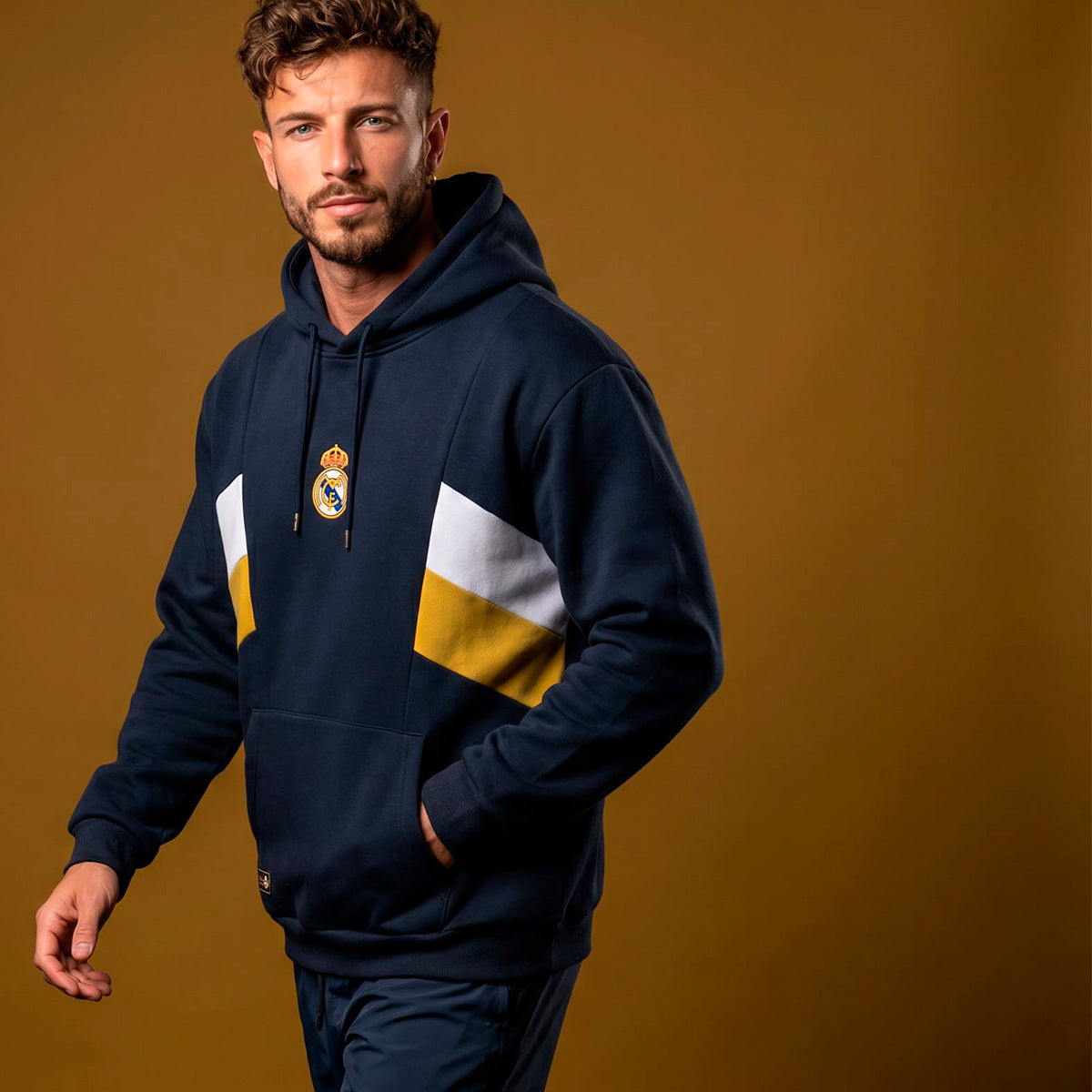 Real Madrid Retro Dark Blue Men's Sweatshirt