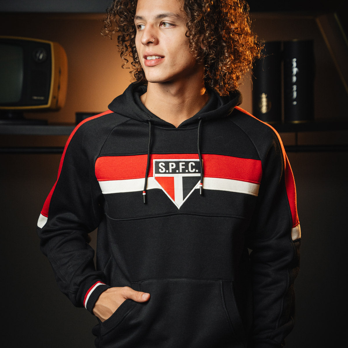 São Paulo Retro Black Men's Sweatshirt