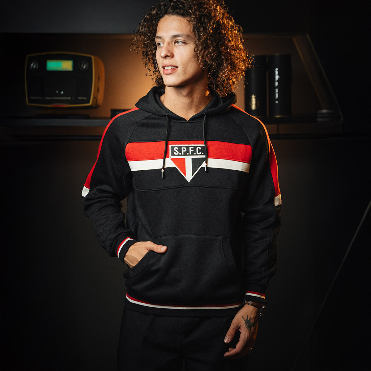 São Paulo Retro Black Men's Sweatshirt