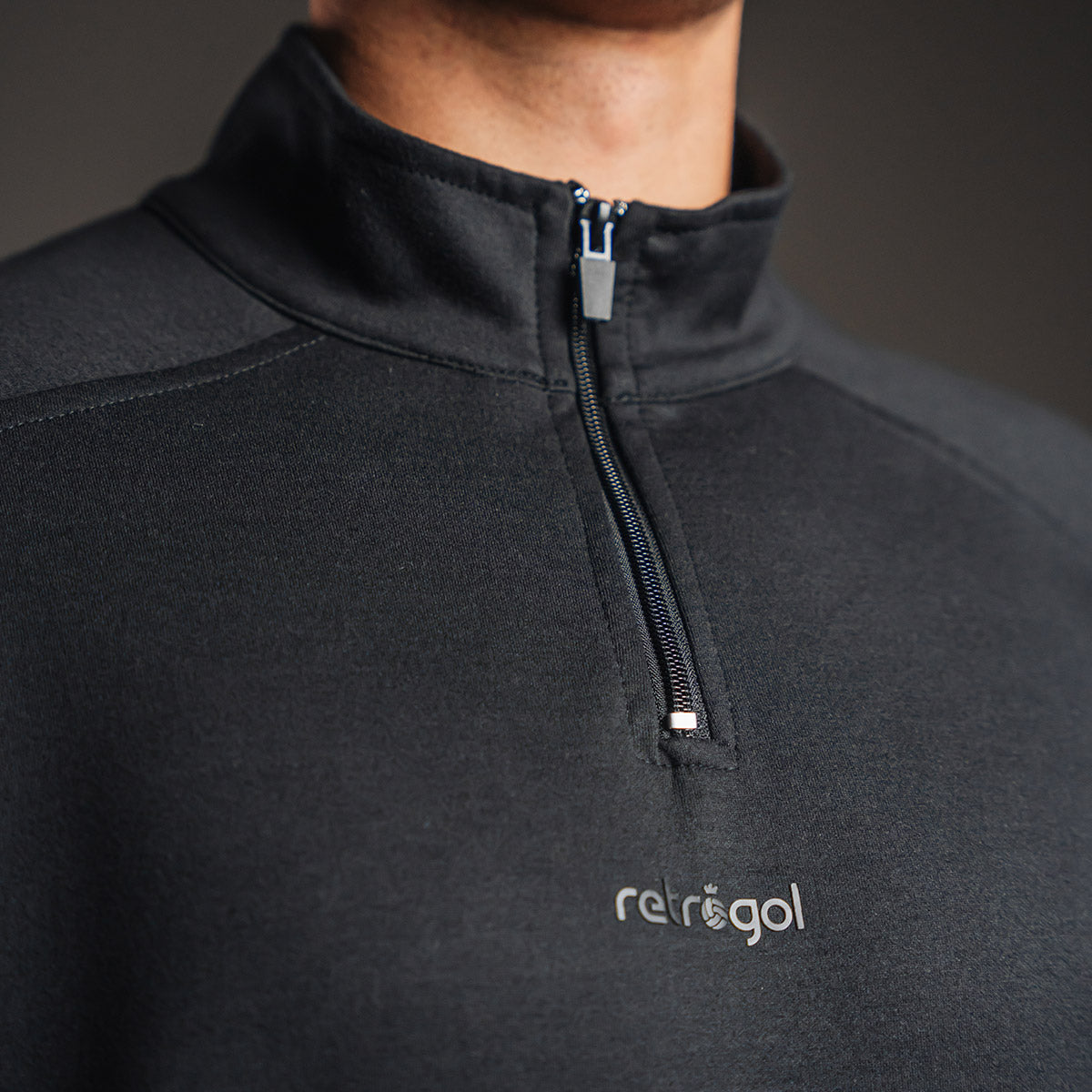 RG Tech Front Zipper Black Men's Sweatshirt