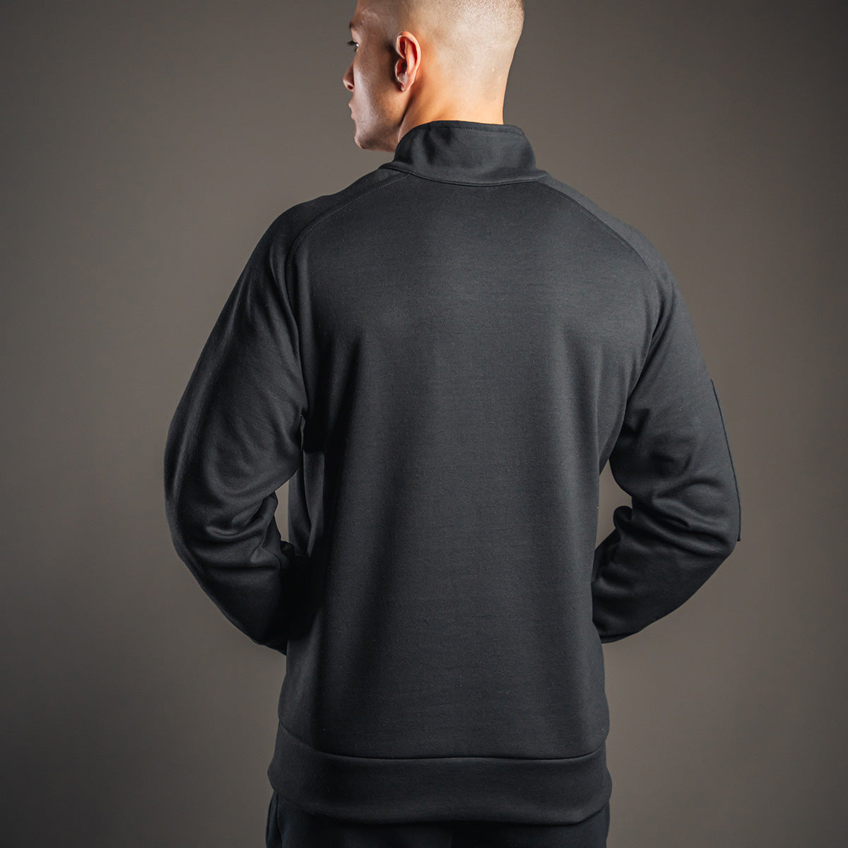 RG Tech Front Zipper Black Men's Sweatshirt
