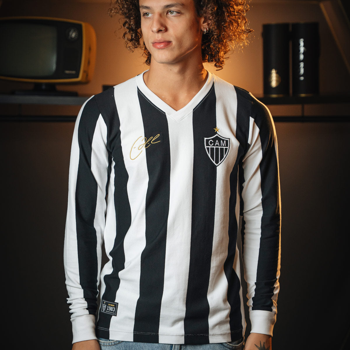 Atlético Mineiro Retro 1983 Éder Men's Long Sleeved T-Shirt