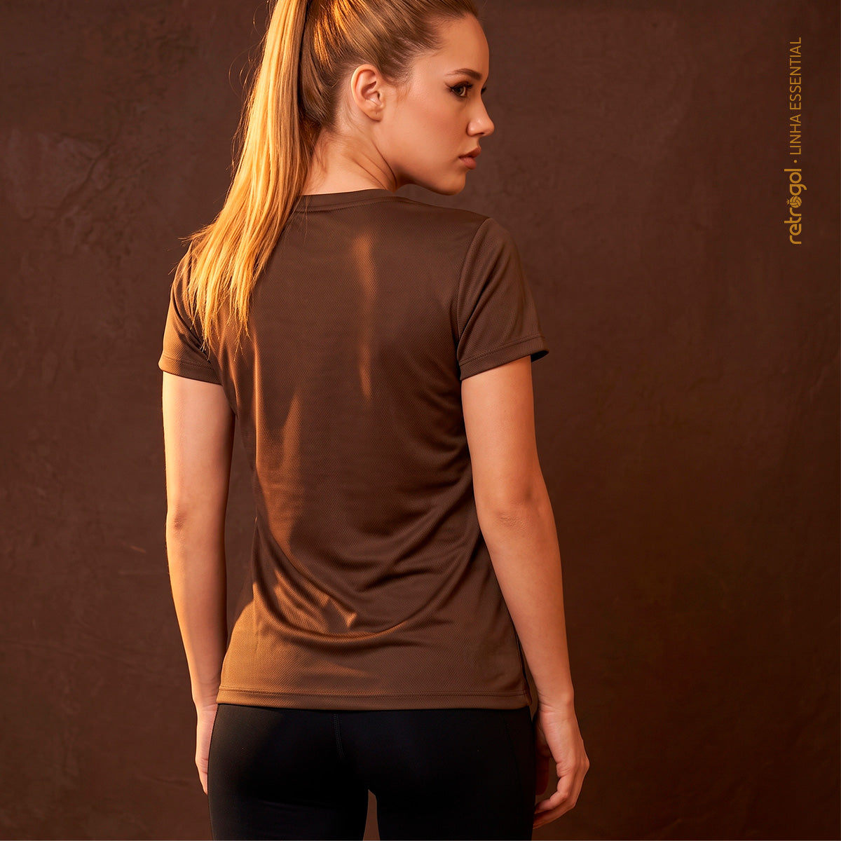Flamengo Gold Patch 3D Brown Woman's T-Shirt