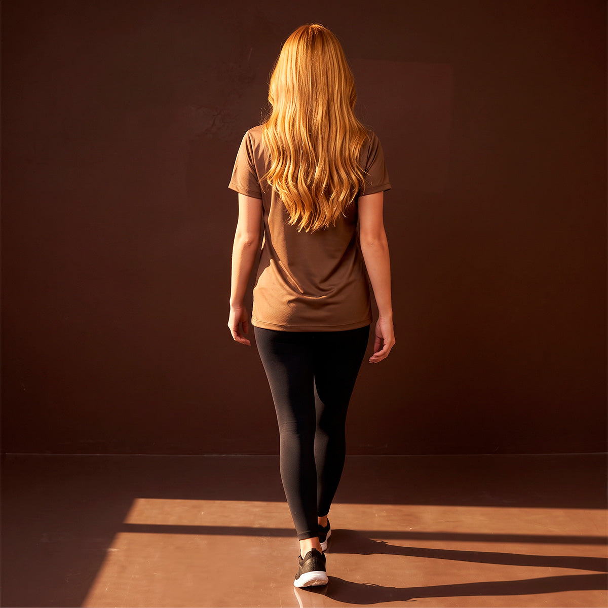 Flamengo Gold Patch 3D Brown Woman's T-Shirt