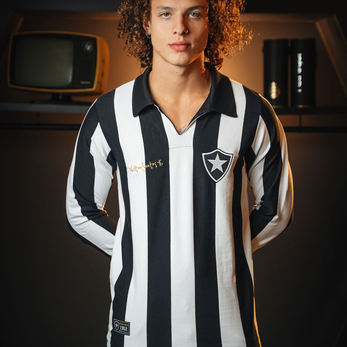 Botafogo Retro 1962 Nilton Santos Men's Long Sleeved T-Shirt