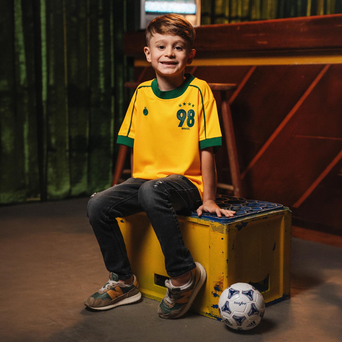 Brazil Retro 1998 Unissex Kid's T-Shirt