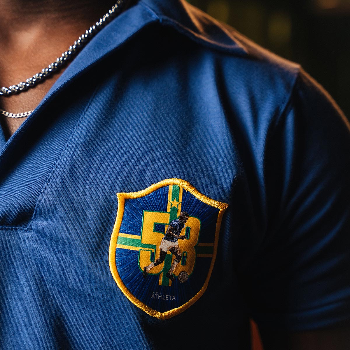 Brazil Retro 1958 Pelé Blue Men's T-Shirt
