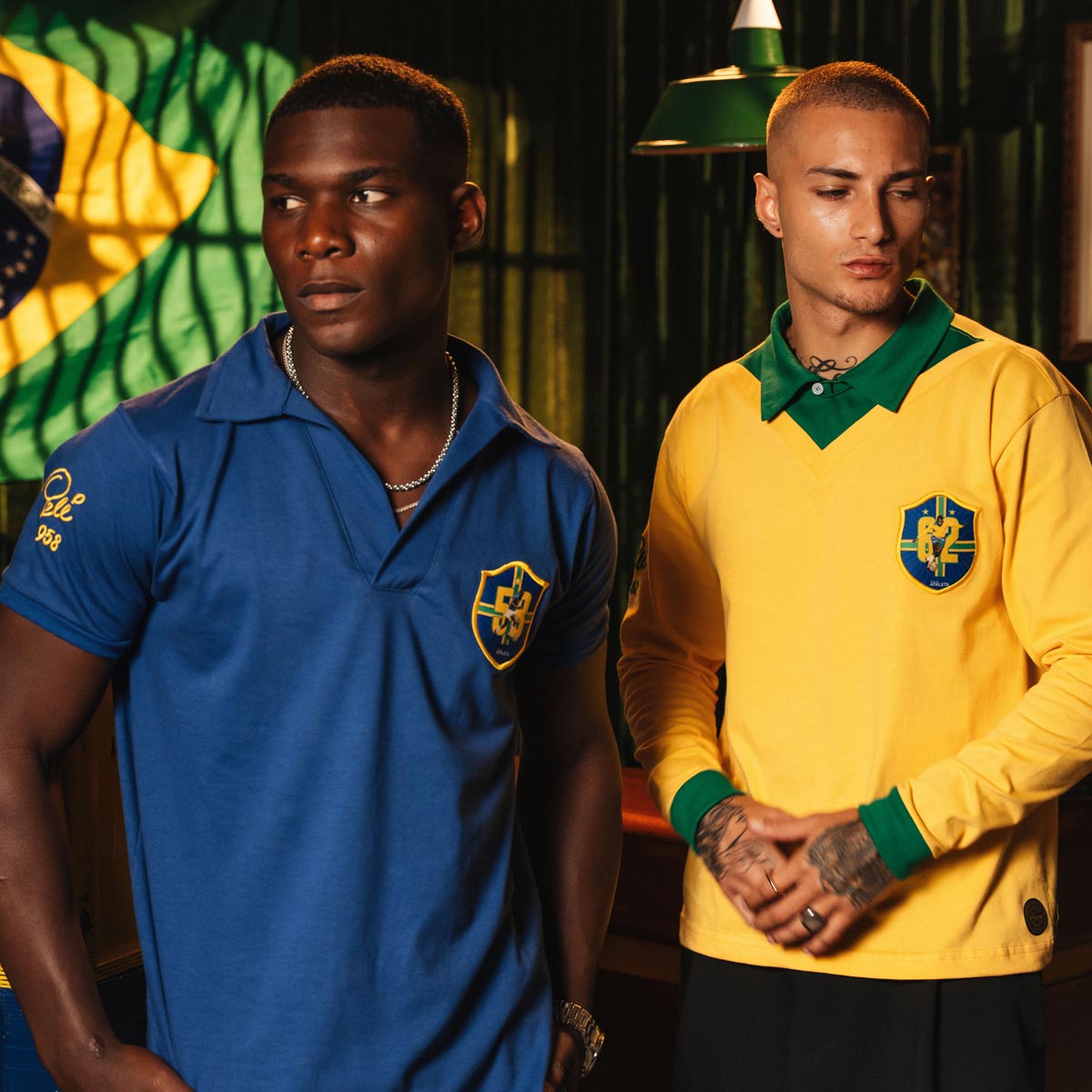 Brazil Retro 1958 Pelé Blue Men's T-Shirt