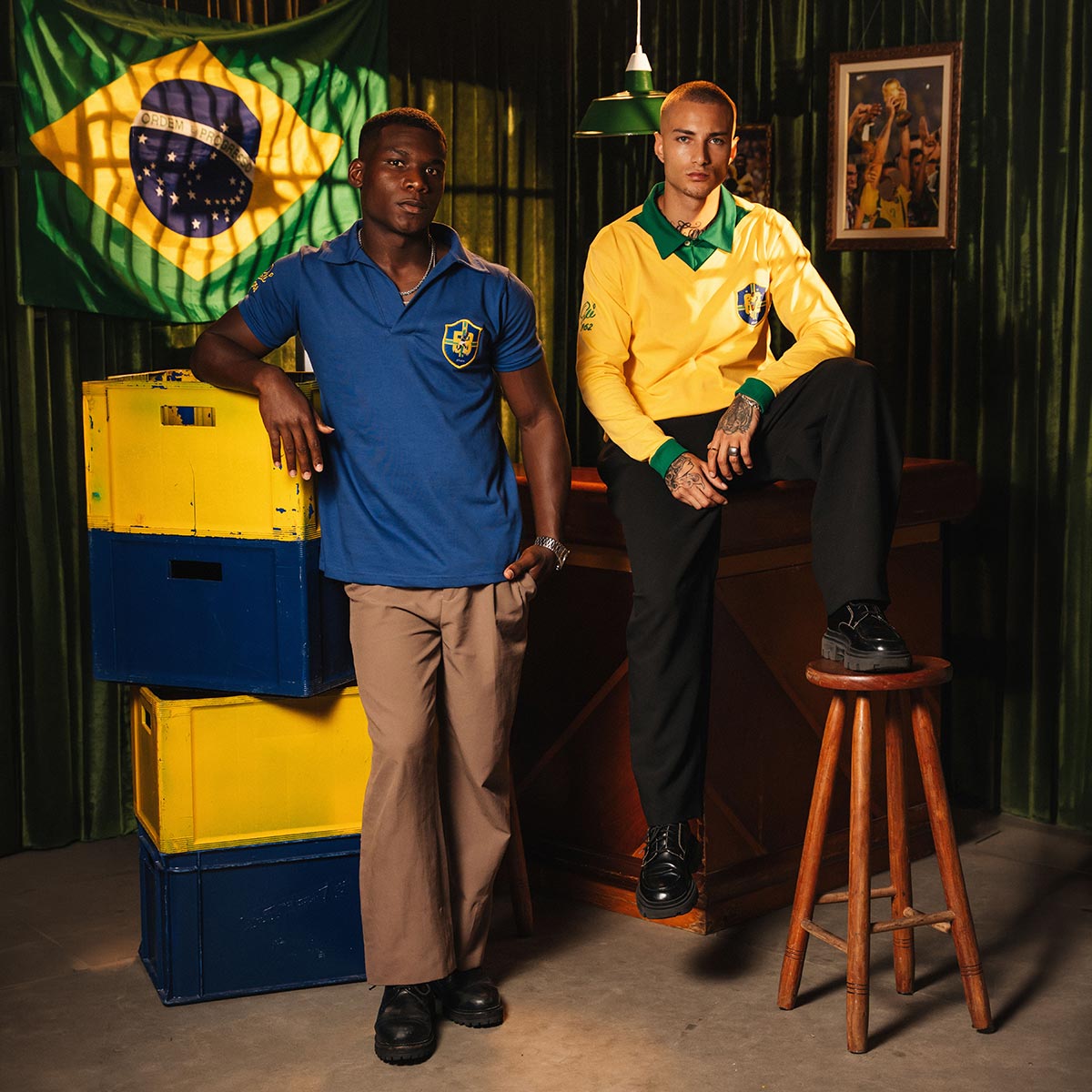 Brazil Retro 1958 Pelé Blue Men's T-Shirt