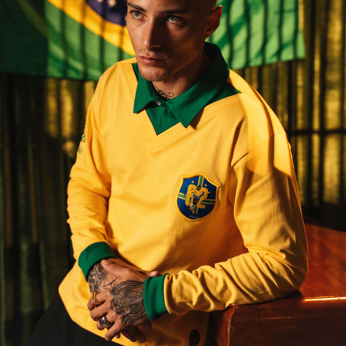 Brazil Retro 1962 Pelé Men's Long Sleeved T-Shirt