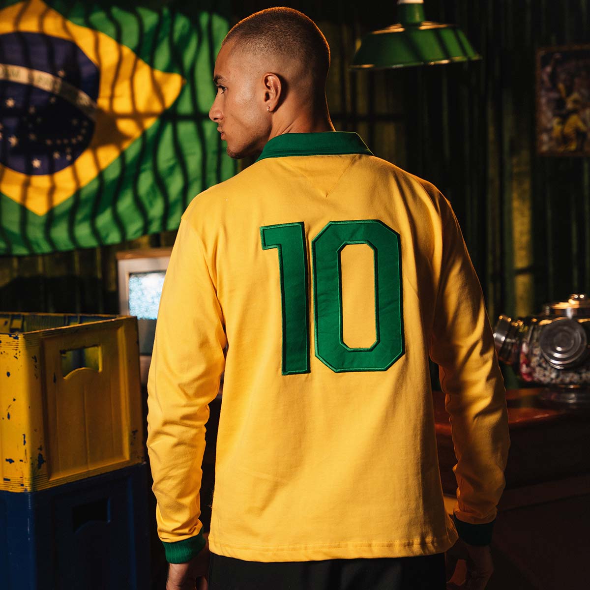 Brazil Retro 1962 Pelé Men's Long Sleeved T-Shirt