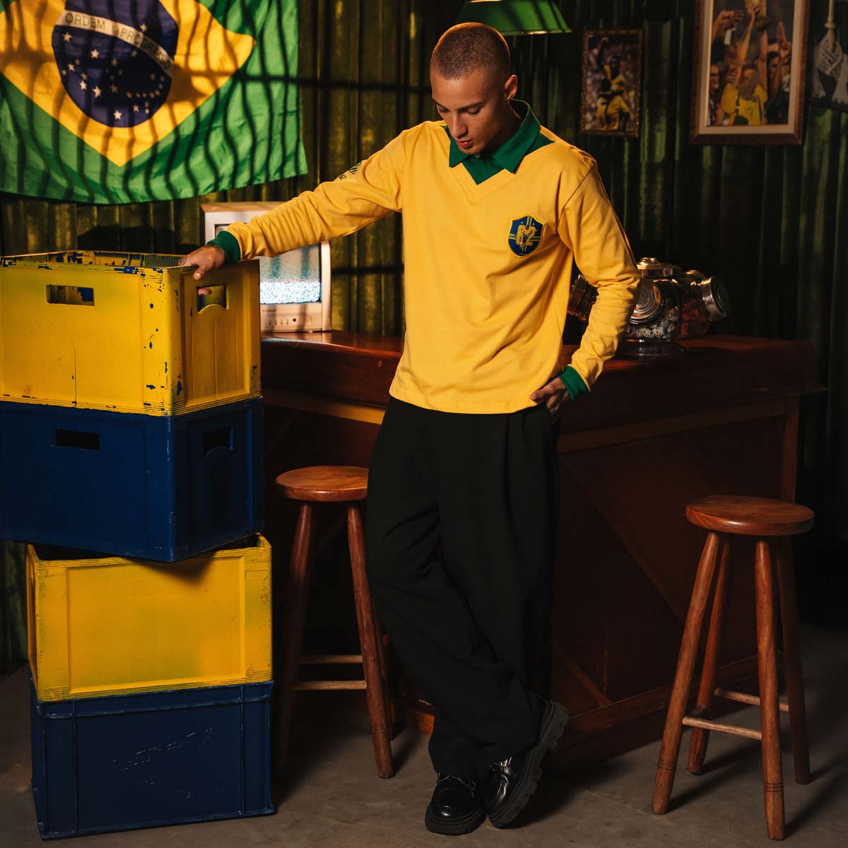 Brazil Retro 1962 Pelé Men's Long Sleeved T-Shirt