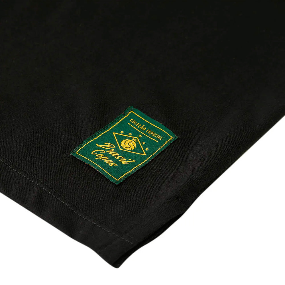 Men's Plus Size Retro Black Brazil Shirt