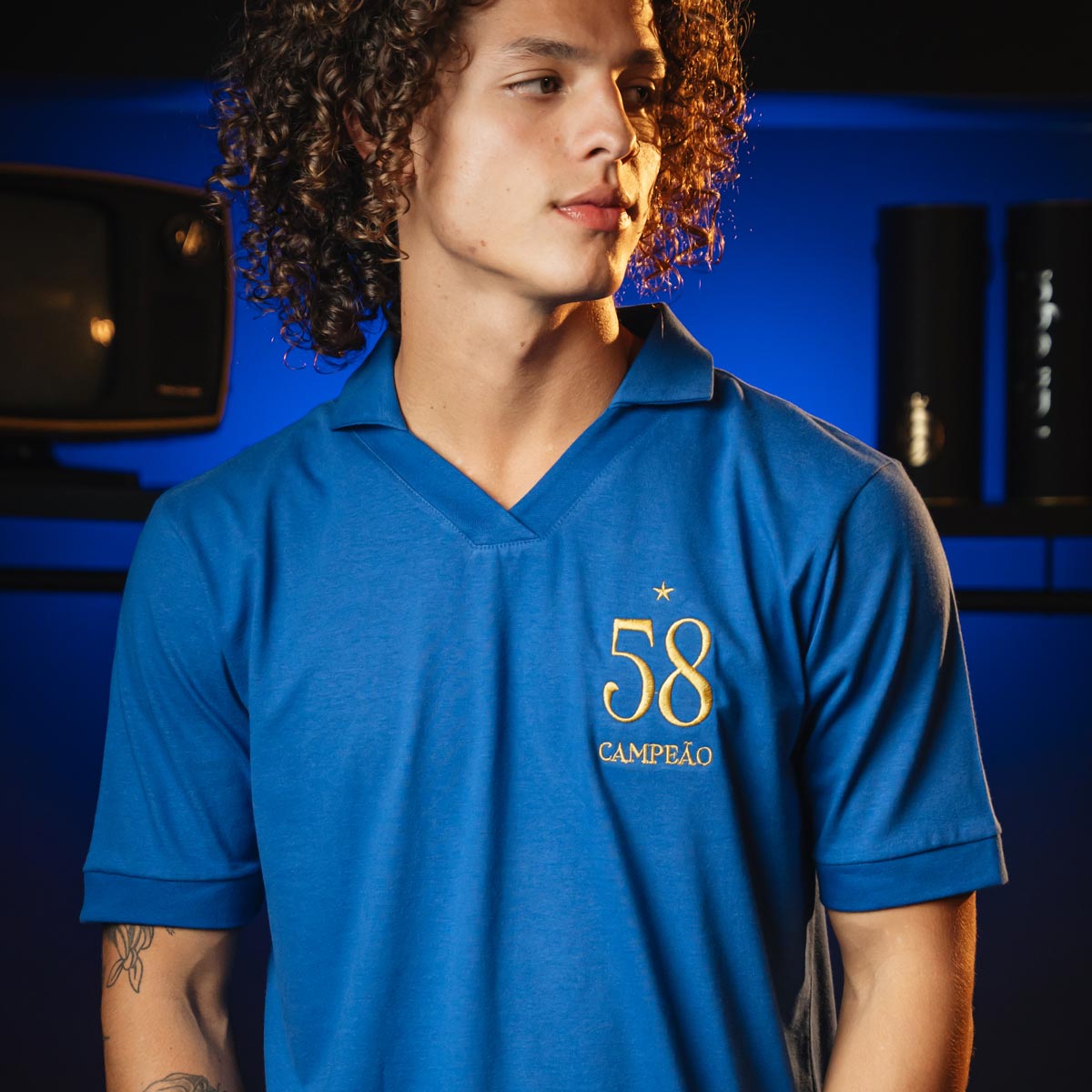 Brazil Retro 1958 Blue Men's T-Shirt