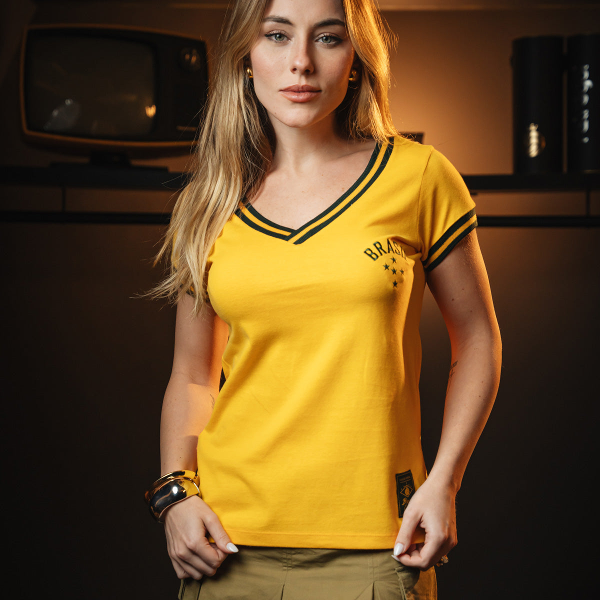 Brazil Retro Vintage Woman's T-Shirt