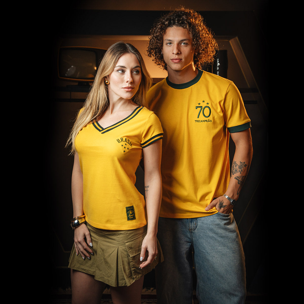 Brazil Retro Vintage Woman's T-Shirt
