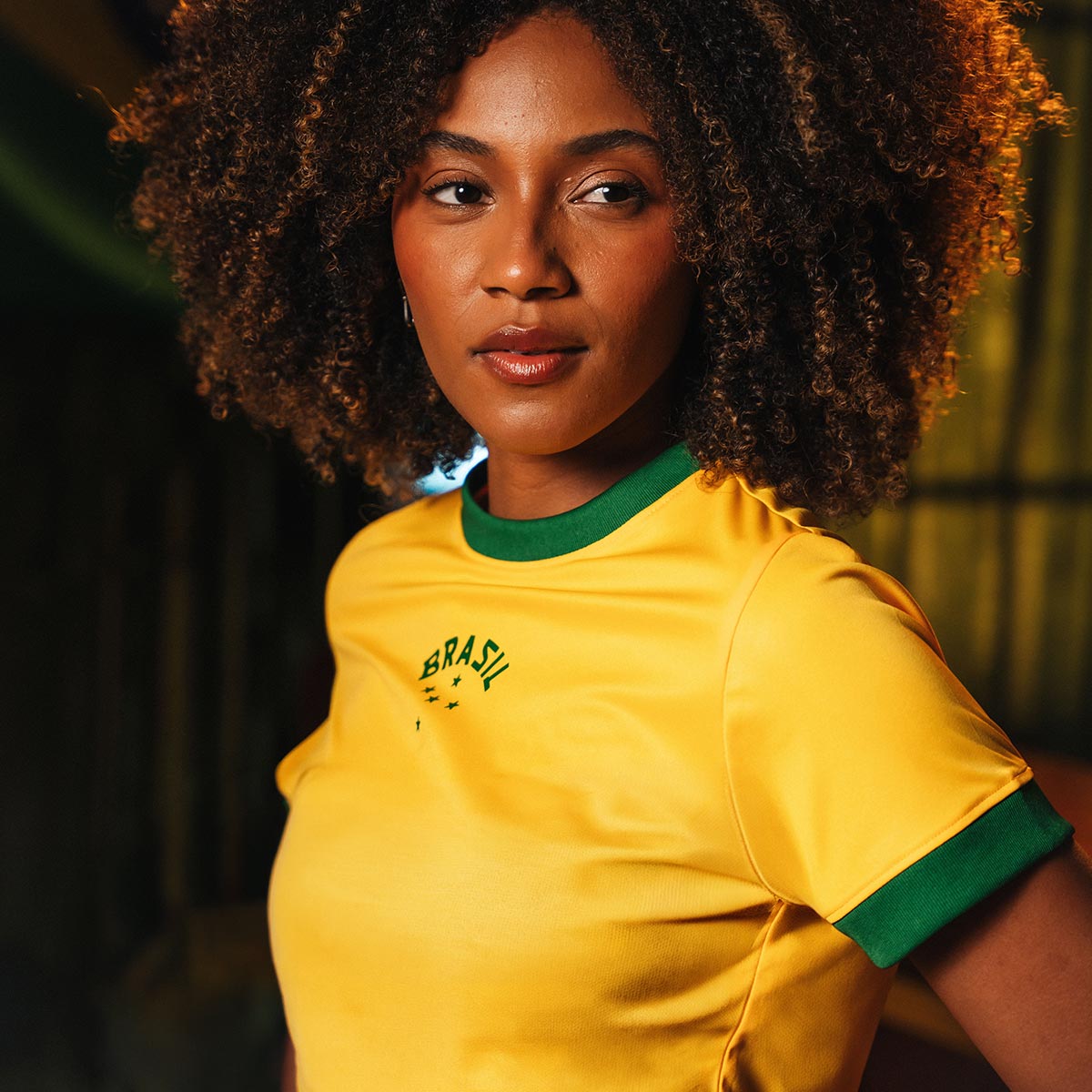 Brazil Retro Urban Dry Yellow Woman's T-Shirt