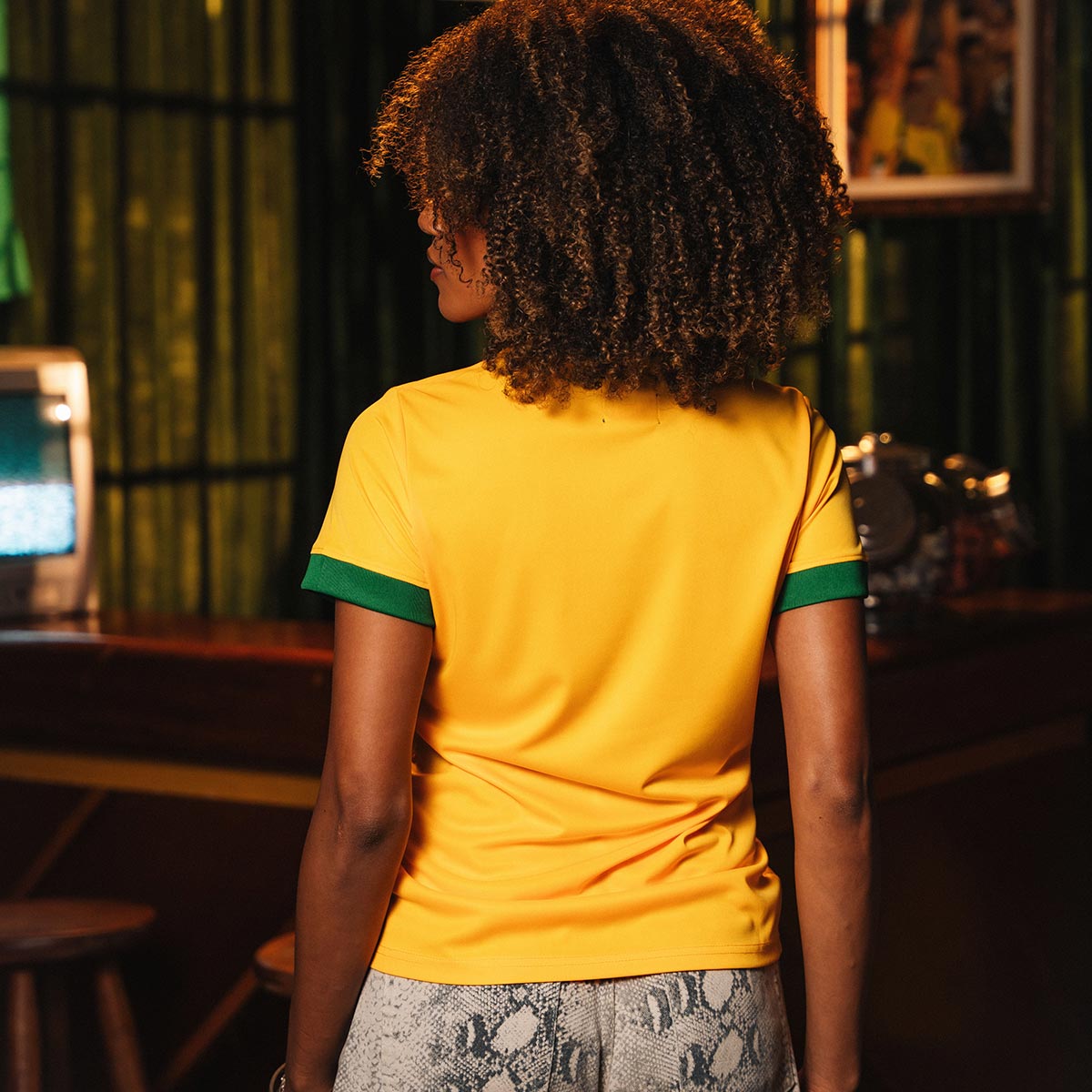 Brazil Retro Urban Dry Yellow Woman's T-Shirt