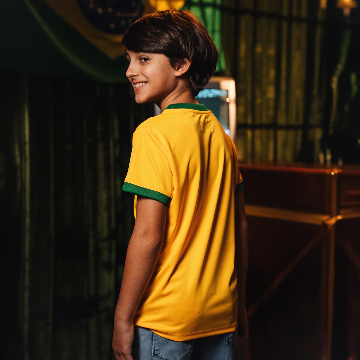 Brazil Retro Urban Dry Yellow Unisex Kid's T-Shirt