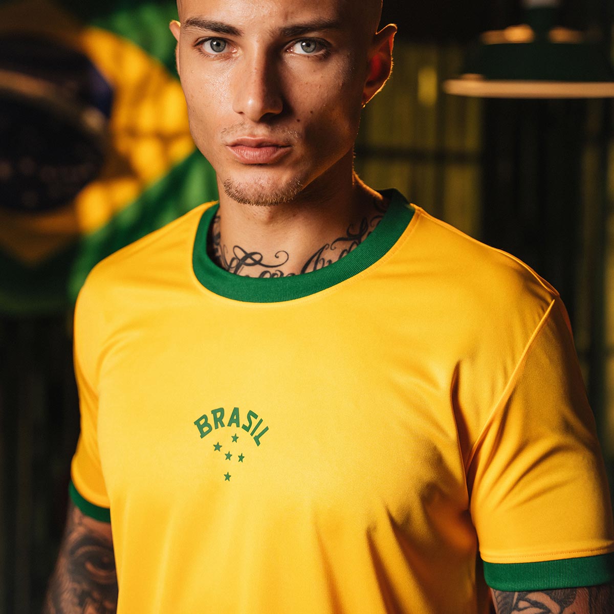 Brazil Retro Urban Dry Yellow Men's T-Shirt