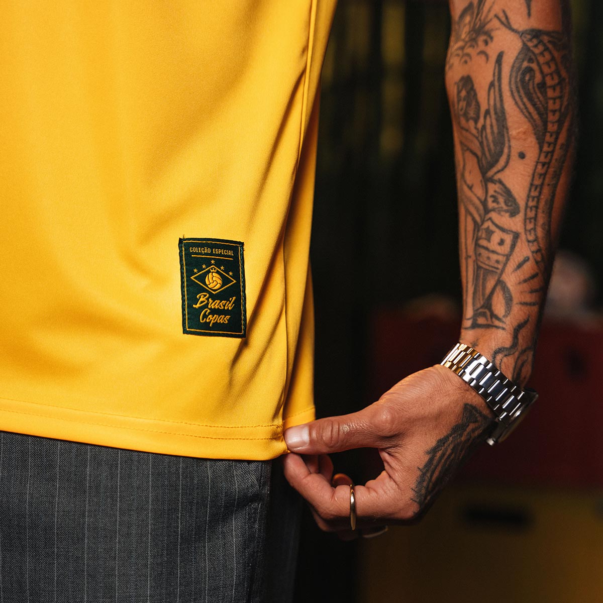 Brazil Retro Urban Dry Yellow Men's T-Shirt