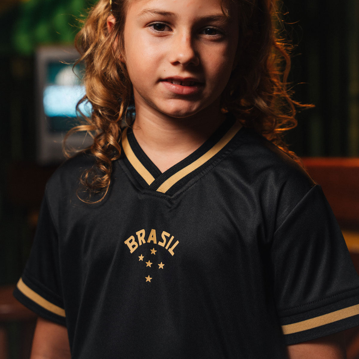 Brazil Retro Urban Dry Black Unisex Kid's T-Shirt