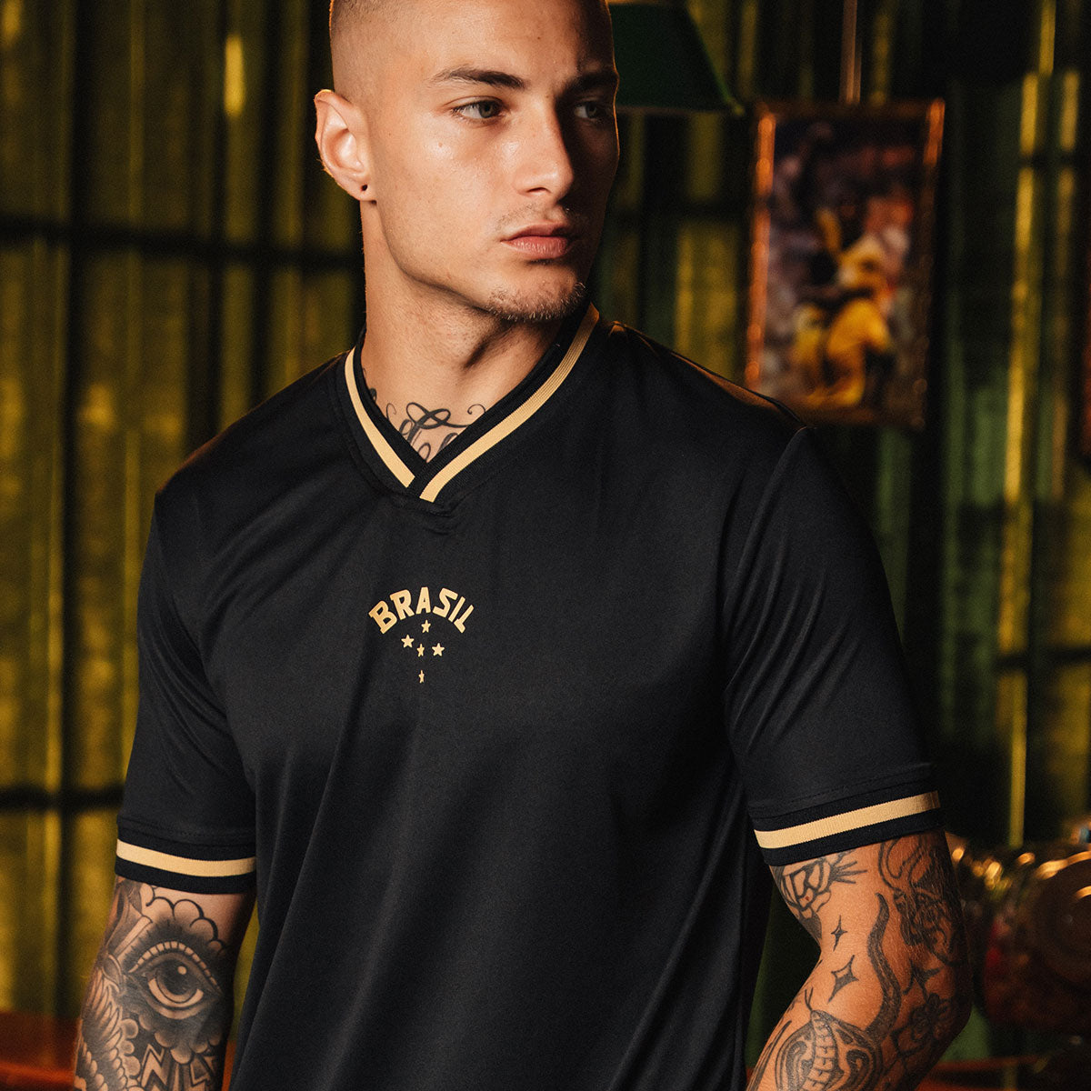 Brazil Retro Urban Dry Black Men's T-Shirt
