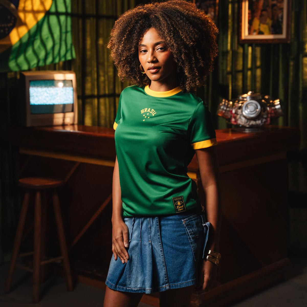 Brazil Retro Urban Dry Green Woman's T-Shirt