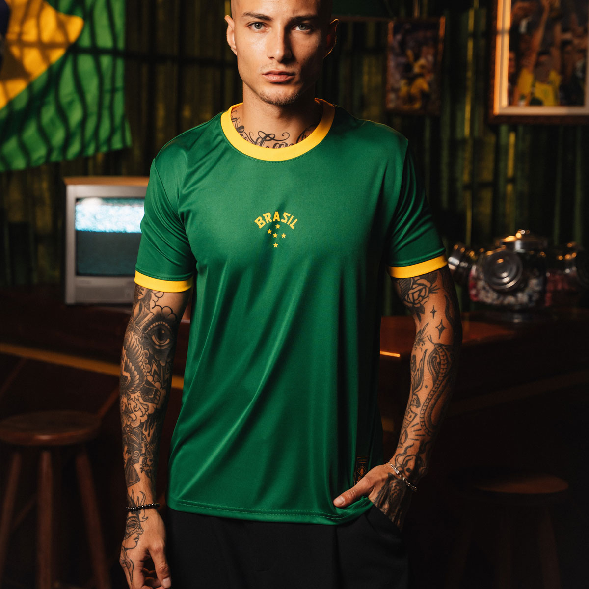 Brazil Retro Urban Dry Green Men's T-Shirt
