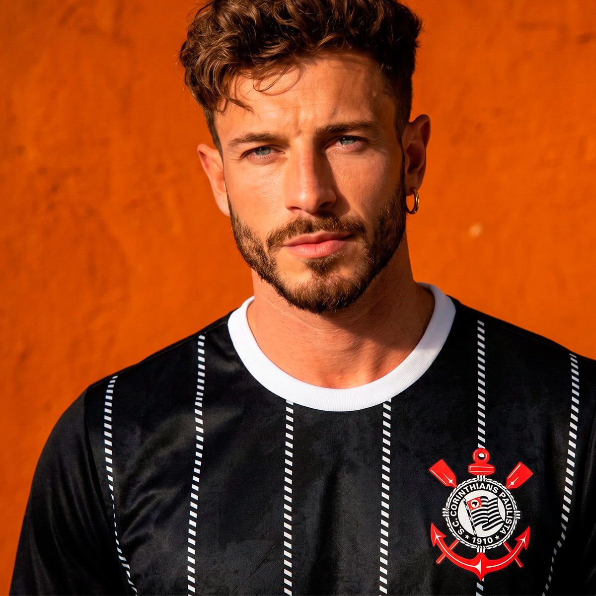 Corinthians Retro Lines Black Men's T-Shirt