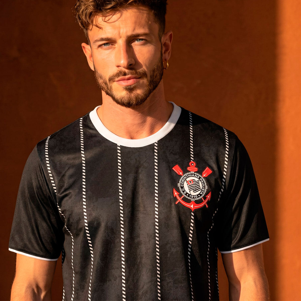 Corinthians Retro Lines Black Men's T-Shirt