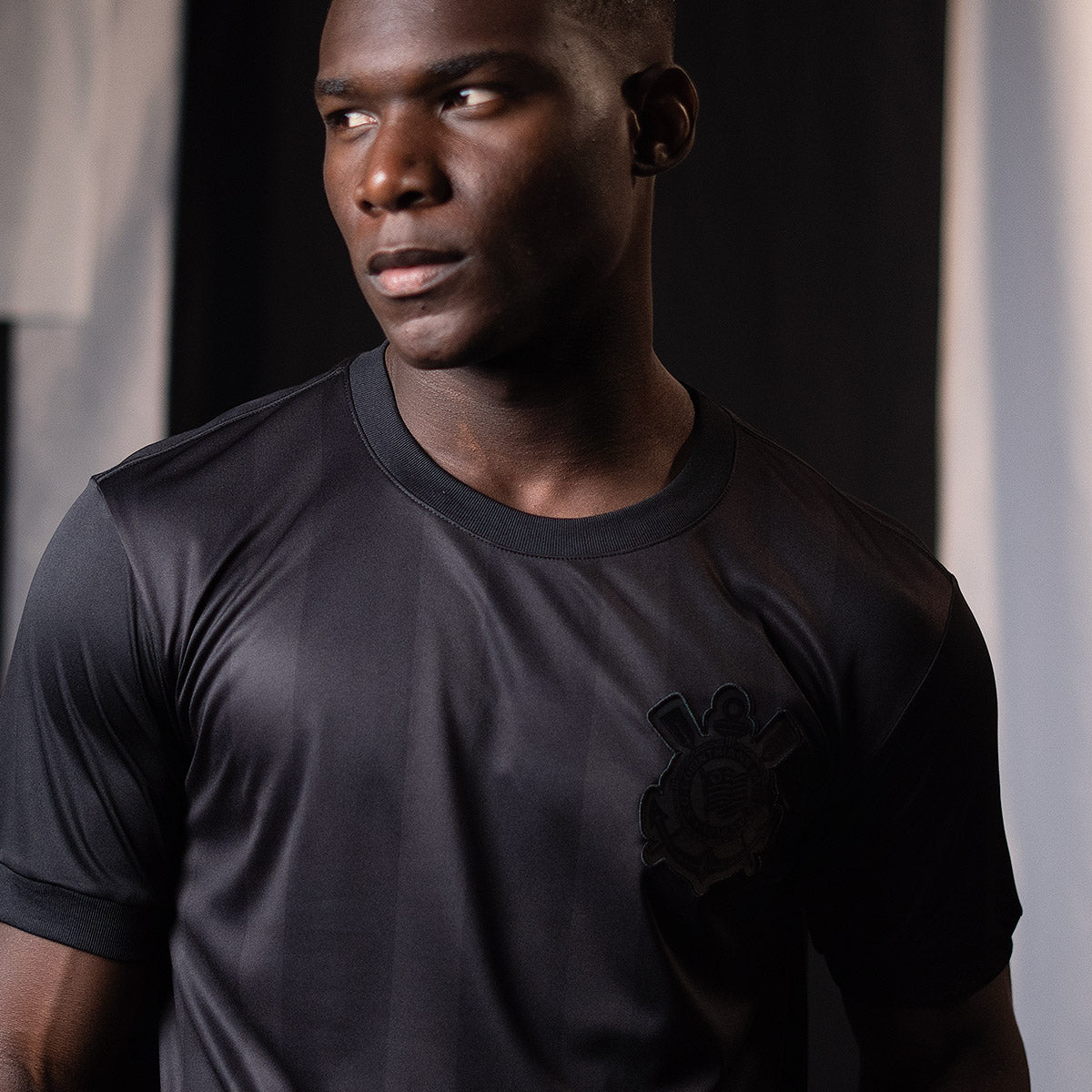 Corinthians Retro All Black Lines Men's T-Shirt