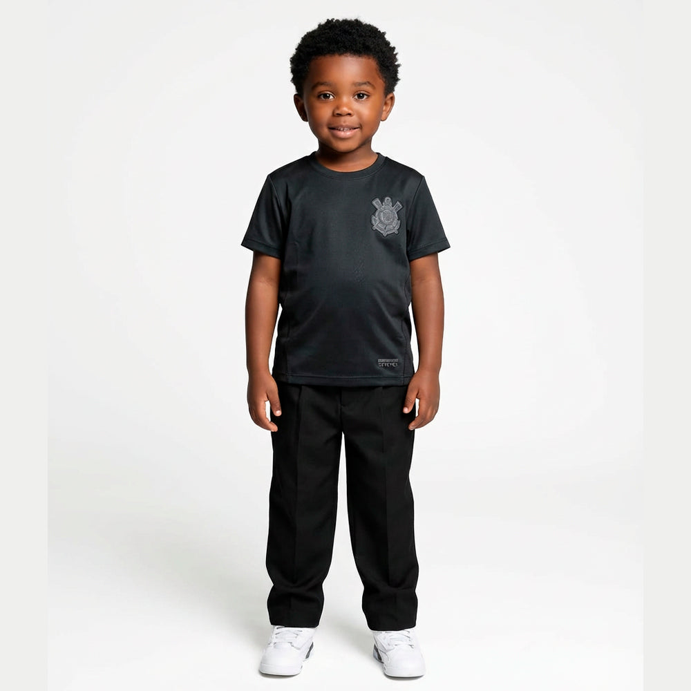 Corinthians Retro Essential Black Unisex Kid's T-Shirt