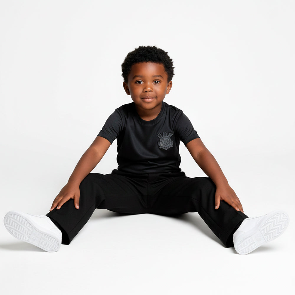 Corinthians Retro Essential Black Unisex Kid's T-Shirt
