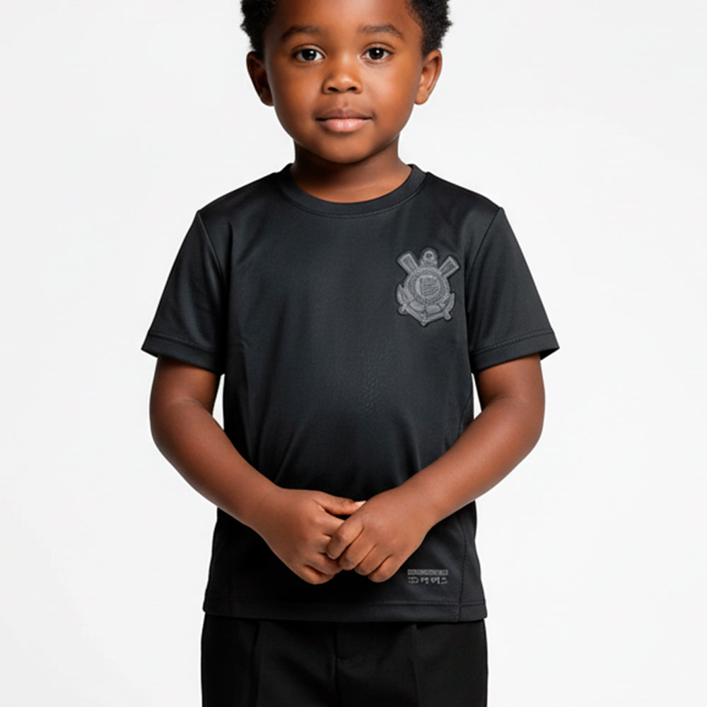 Corinthians Retro Essential Black Unisex Kid's T-Shirt