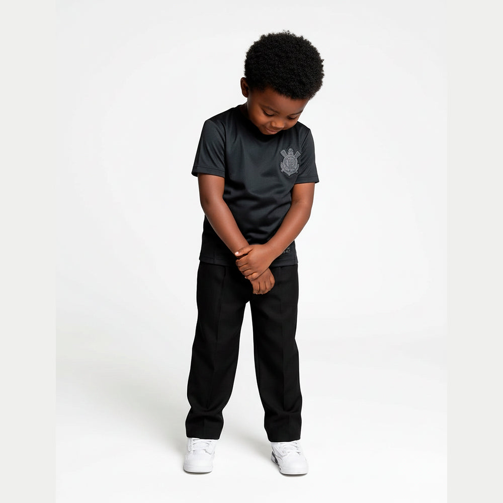 Corinthians Retro Essential Black Unisex Kid's T-Shirt