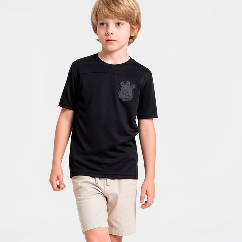 Corinthians Retro 1910 All Black Unisex Kid's T-Shirt