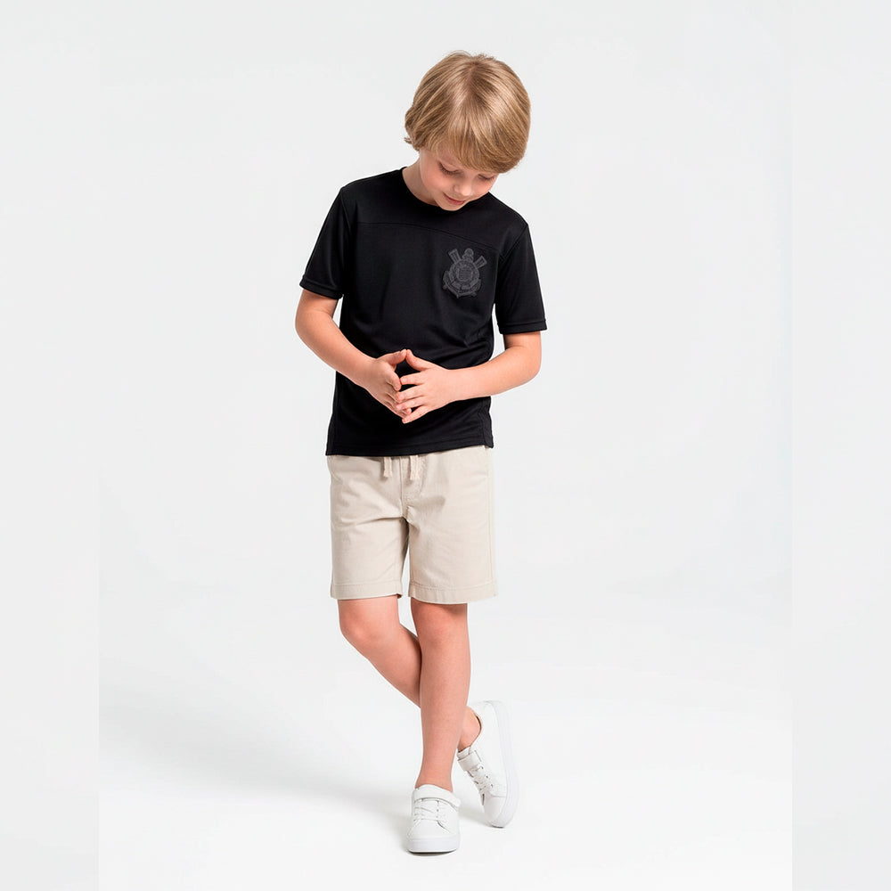 Corinthians Retro 1910 All Black Unisex Kid's T-Shirt