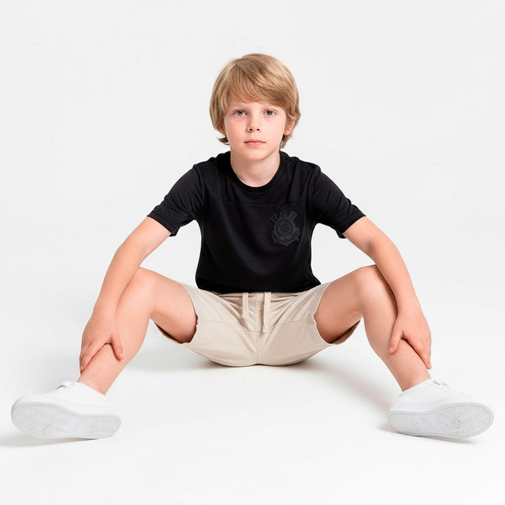 Corinthians Retro 1910 All Black Unisex Kid's T-Shirt